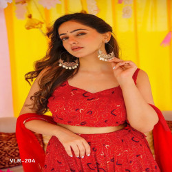 Premium Digital Print Tiered Lehenga Choli with Dupatta